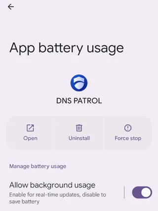 Allowing the application to run in the background in the device settings.